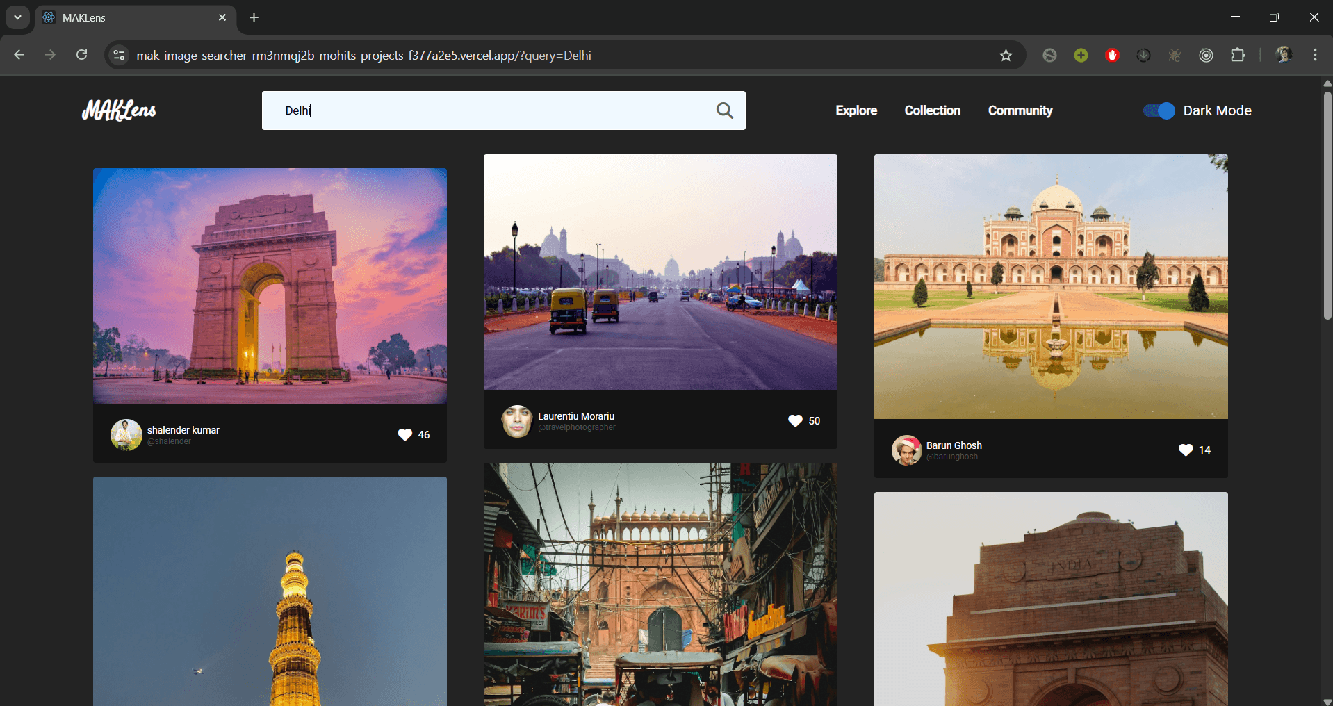 MakLens: Image Search Web App